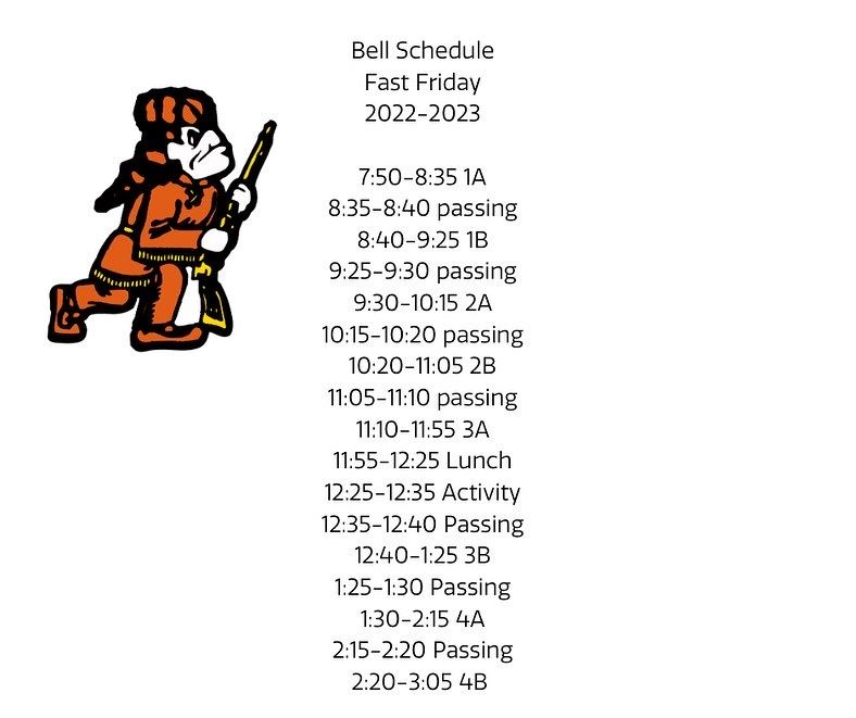  Fast Friday Bell Schedule