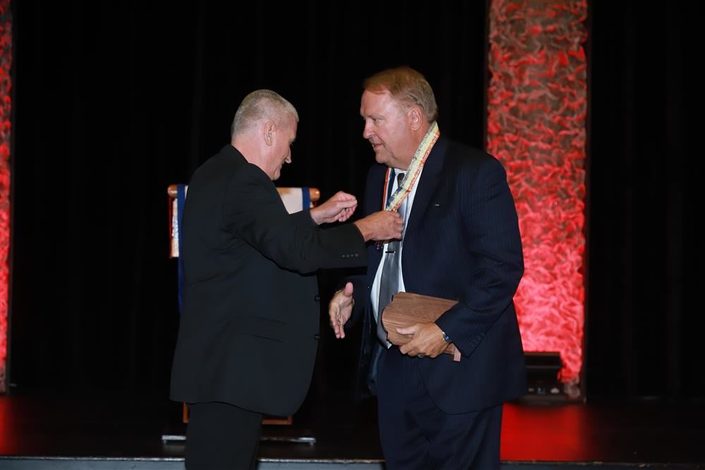  Coach King receiving his award for the AAA Hall of Fame 